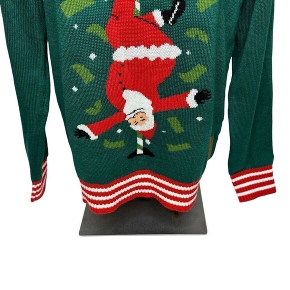 Tipsy Elves pole dancing Santa ugly Christmas sweater size M - Picture 4 of 12